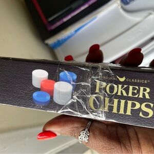 Poker Chips Set - Red, Blue, White